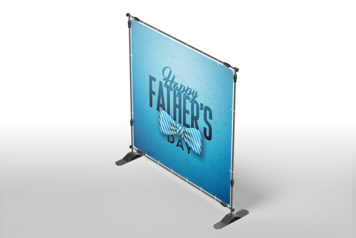 Custom backdrop banner with stand
