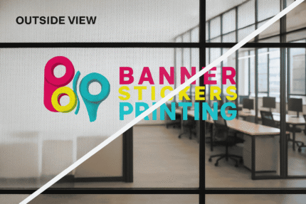 One way vision stickers - banner stickers printing