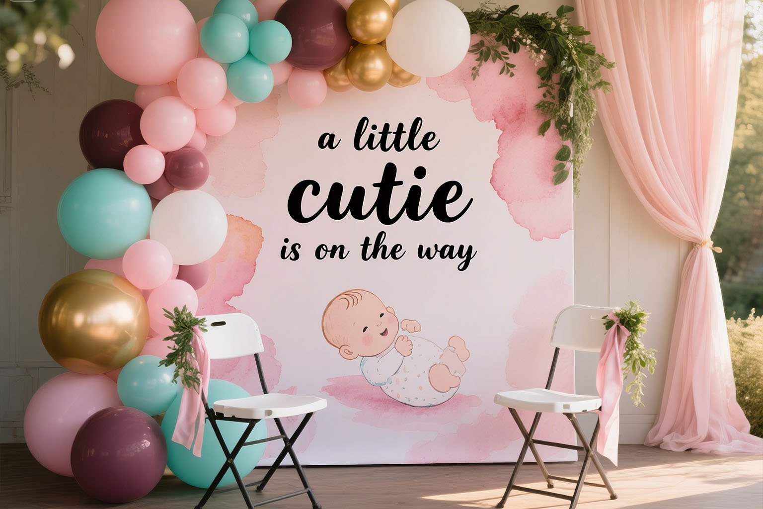 Baby shower banner - banner stickers printing