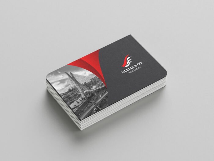 Modern Minimalist Round Corner Business Cards