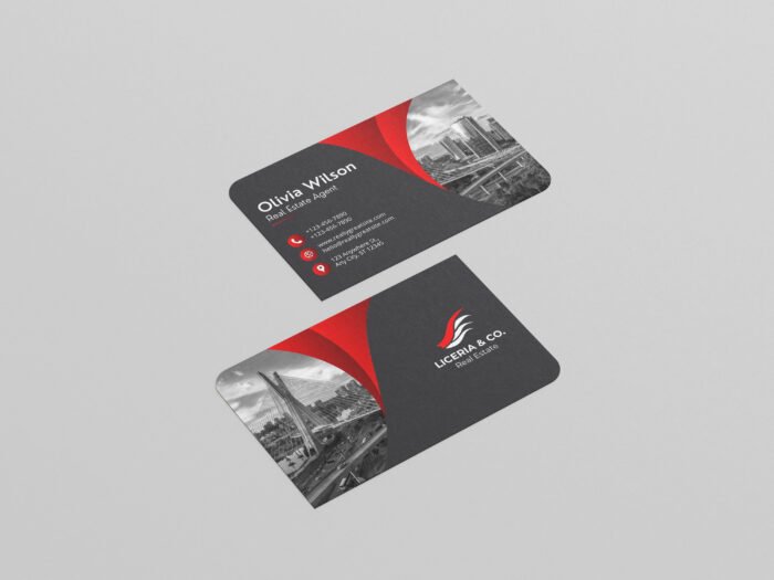 Modern Minimalist Round Corner Business Cards