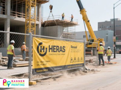 Heras construction fence banner
