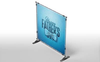 Custom backdrop banner with stand