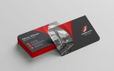 Modern Minimalist Round Corner Business Cards