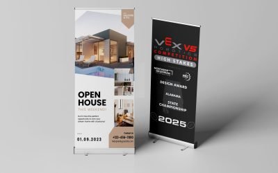 Rollup banner- stickers printing