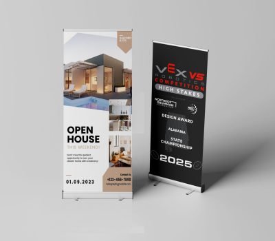 Rollup banner- stickers printing